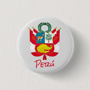 Peru-wapenschild Ronde Button 3,2 Cm