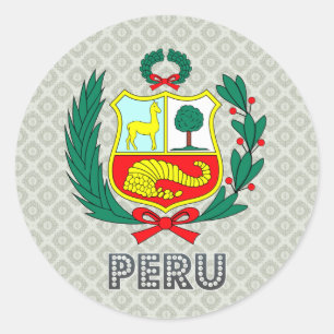 Peru-wapenschild Ronde Sticker