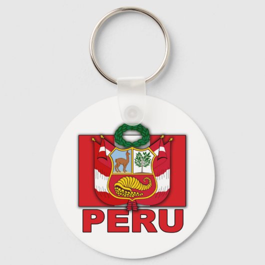 Peru-wapenschild Sleutelhanger (Voorkant)