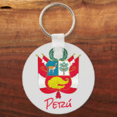 Peru-wapenschild Sleutelhanger (Voorkant)