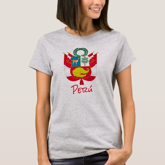 Peru-wapenschild T-Shirt (Voorkant)
