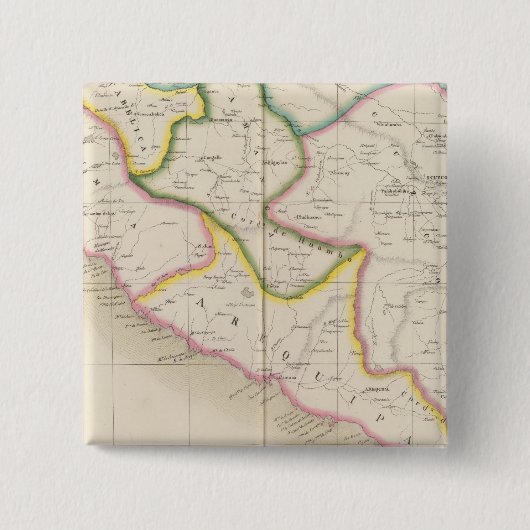 Peru, Zuid-Amerika 20 Vierkante Button 5,1 Cm (Voorkant)