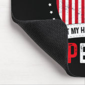 Peruaans Amerikaanse Patriottische Hart Is Van Per Muismat (Hoek)