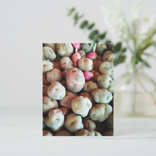 Peruaanse aardappelen briefkaart (Staand voorkant)