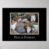 Peruaanse aardappelen - marktkraam poster (Voorkant)