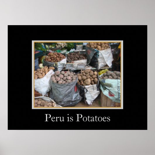 Peruaanse aardappelen - marktkraam poster (Voorkant)