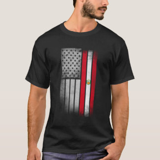 Peruaanse Amerikaanse vlag Peruaanse vlag T-shirt