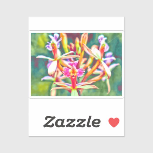 Peruaanse bloemen Vinyl Sticker (Vel)