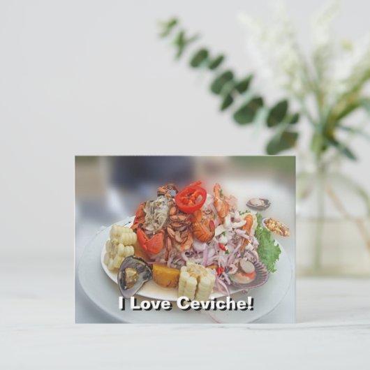 Peruaanse Ceviche! Briefkaart (Staand voorkant)