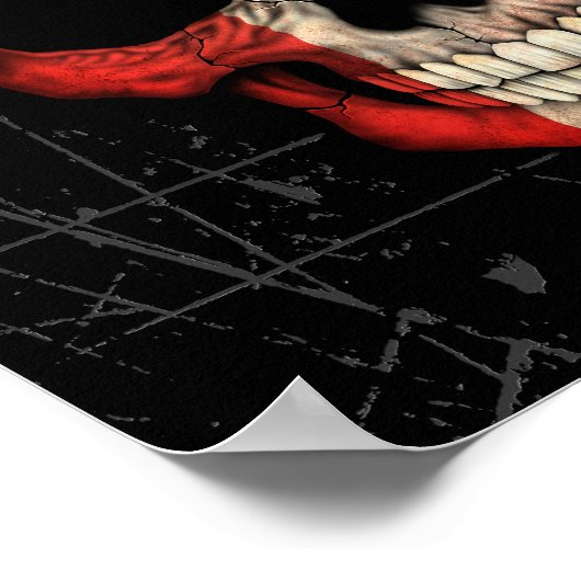 Peruaanse dj schedel met hoofdtelefoon poster (Hoek)