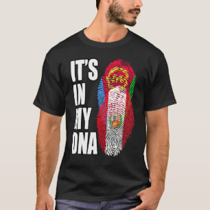Peruaanse en Eritrese mix DNA vlag erfgoed T-shirt