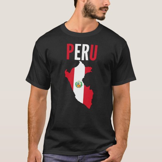 Peruaanse Gift - Peru Map Land T-shirt (Voorkant)