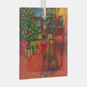 Peruaanse Inca Orchidee Kerstkaart Glas Ornament (Voorkant Rechts)