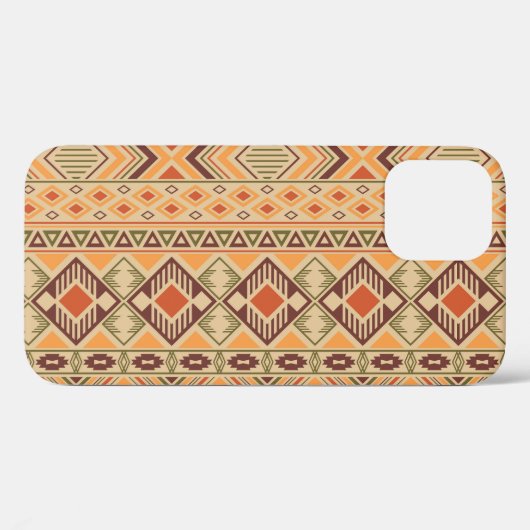 Peruaanse Indiër: Tribal Geometric Naadloos Case-Mate iPhone Case (Achterkant (horizontaal))