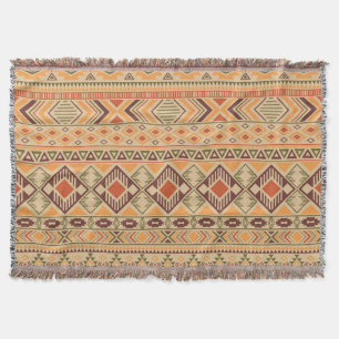 Peruaanse Indiër: Tribal Geometric Naadloos Deken