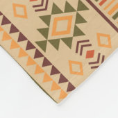 Peruaanse Indiër: Tribal Geometric Naadloos Fleece Deken (Hoek)