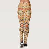 Peruaanse Indiër: Tribal Geometric Naadloos Leggings (Achterkant)
