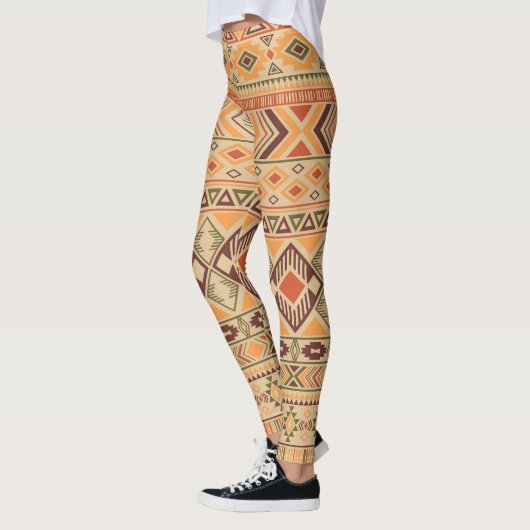 Peruaanse Indiër: Tribal Geometric Naadloos Leggings (Links)