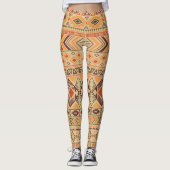 Peruaanse Indiër: Tribal Geometric Naadloos Leggings (Voorkant)
