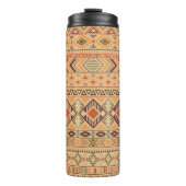 Peruaanse Indiër: Tribal Geometric Naadloos Thermosbeker (Voorkant)
