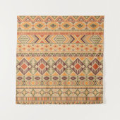 Peruaanse Indiër: Tribal Geometric Naadloos Wandkleed (Voorkant)