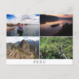Peruaanse landschappen in collage souvenir briefkaart
