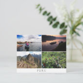 Peruaanse landschappen in collage souvenir briefkaart (Staand voorkant)