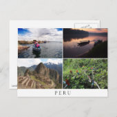 Peruaanse landschappen in collage souvenir briefkaart (Voorkant / Achterkant)