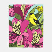 Peruaanse Lilies Fleece Deken (Voorkant)
