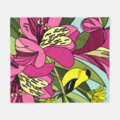 Peruaanse Lilies Fleece Deken (Voorkant (Horizontaal))