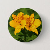 Peruaanse Lilies Ronde Button 5,7 Cm (Voorkant)