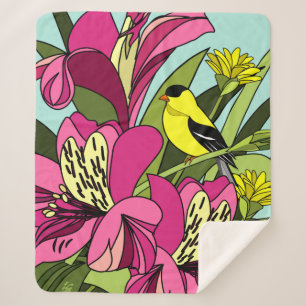 Peruaanse Lilies Sherpa Deken