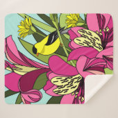 Peruaanse Lilies Sherpa Deken (Voorkant (horizontaal))