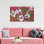 Peruaanse Lilies Spring Flowers Floral Art Sketch Canvas Afdruk (Insitu (Woonkamer))