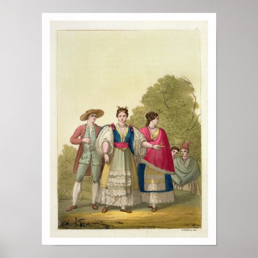 Peruaanse Mannen en vrouwen in traditioneel kostuu Poster (Voorkant)