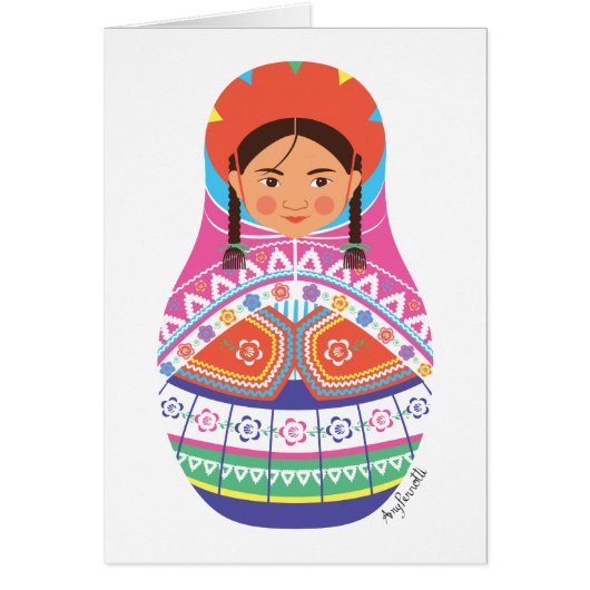 Peruaanse Matryoshka Kaart (Voorkant)