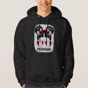 Peruaanse Meisje Peru Vlag Hispanic Heritage Month Hoodie