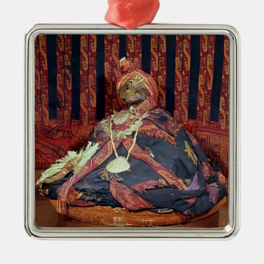 Peruaanse mummy van het kerkhof van Paracas Metalen Ornament (Voorkant)