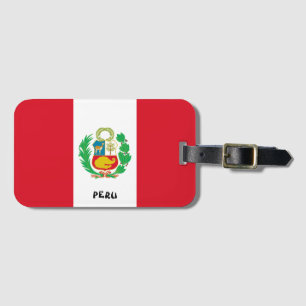 Peruaanse Nationale Vlag Patriottisch Bagagelabel