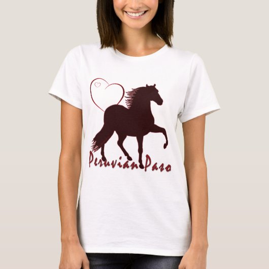 Peruaanse Paso Paardenharten T-shirt (Voorkant)
