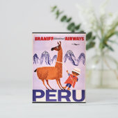 Peruaanse reizen  briefkaart (Staand voorkant)