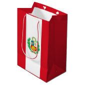 Peruaanse staatsvlag medium cadeauzakje (Voorkant Gekanteld)