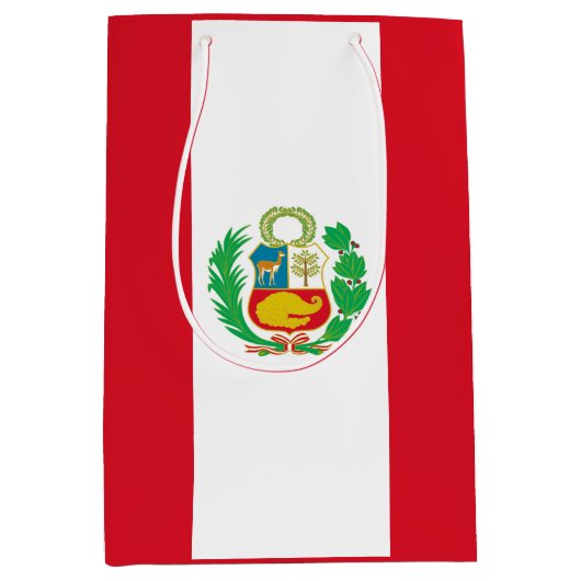 Peruaanse staatsvlag medium cadeauzakje (Voorkant)