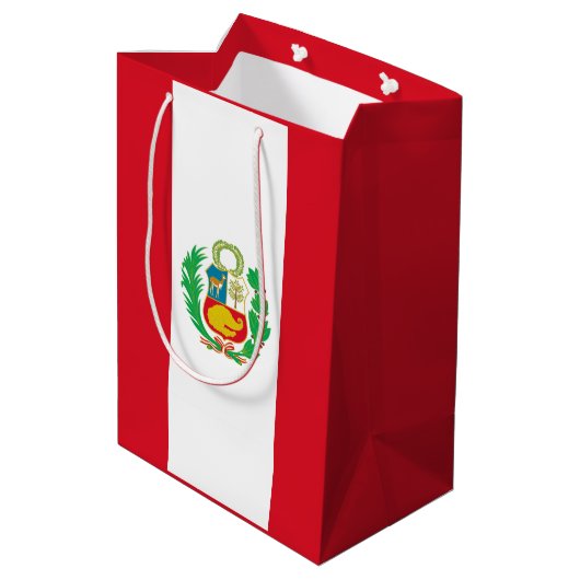 Peruaanse staatsvlag medium cadeauzakje (Achterkant Gekanteld)