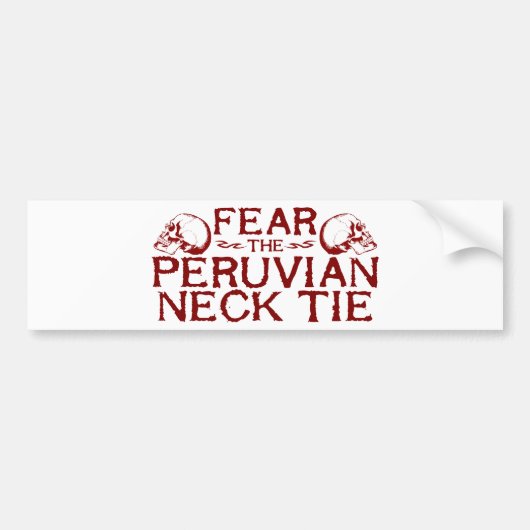 Peruaanse Stropdas Bumpersticker (Voorkant)