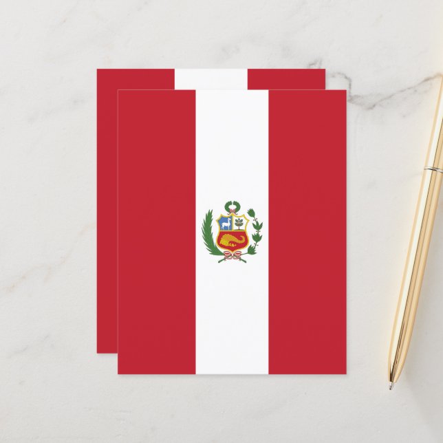 Peruaanse vlag (Voorkant / Achterkant in situ)
