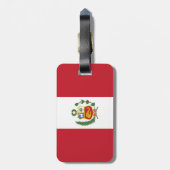 Peruaanse vlag bagagelabel (Achterkant verticaal)
