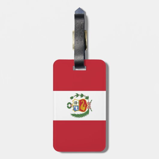 Peruaanse vlag bagagelabel (Achterkant verticaal)