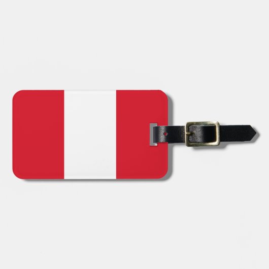 Peruaanse vlag bagagelabel (Voorkant horizontaal)