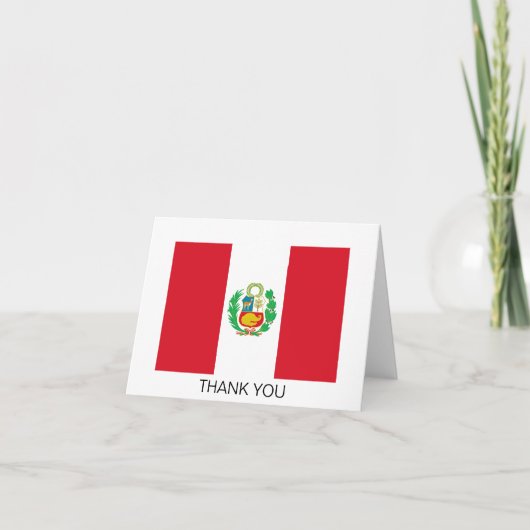 Peruaanse vlag bedankkaart (Voorkant)
